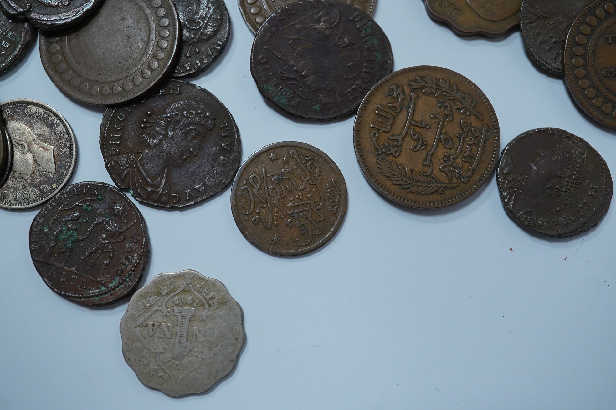 A small group of Roman AE sestertius and other coins